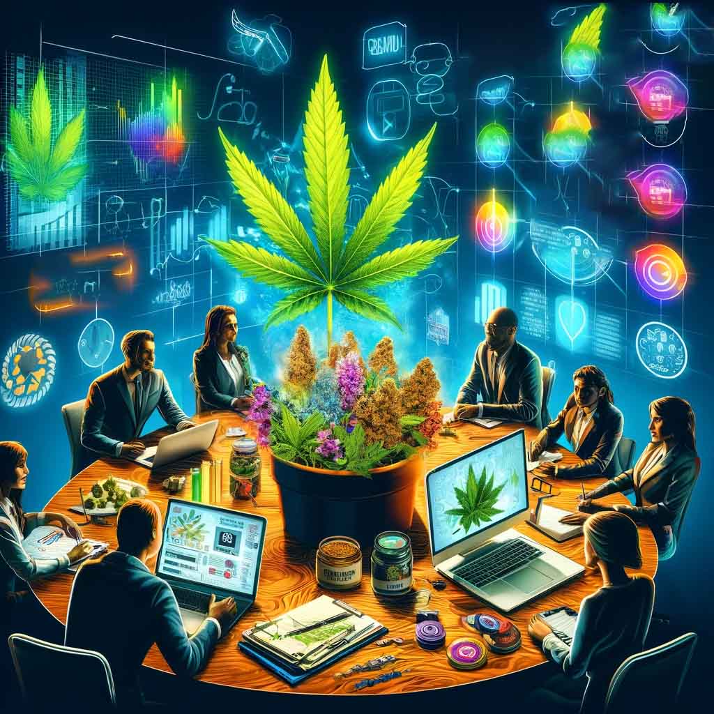 cannabis marketing meeting